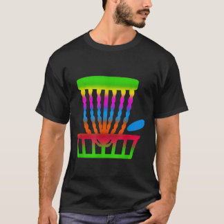 カラフルなディスクゴルフプレーヤーのスポーツグラフィック Tシャツ