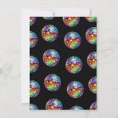 カラフルなディスコボール新年会パーティー 招待状 (裏面)