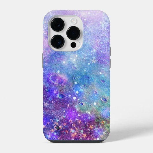 カラフルなディープスペースの水彩画 iPhoneケース (裏面)