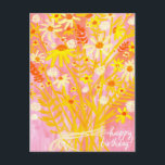 カラフルなデイジーの花束 秋のカラフルな誕生日 ポストカード<br><div class="desc">裏面にあなただけのメッセージを入れてカスタマイズ！ もっと見るには私のショップをチェック！</div>