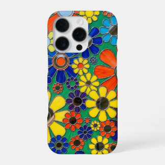カラフルなデイジーモザイクアートのスマホケース iPhone 16 PROケース