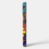カラフルなデイジーモザイクアート ビンテージ ボタニカル エステ Case-Mate iPhoneケース (裏面 / 左)