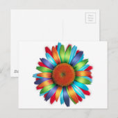 カラフルなデイジー ポストカード (正面/裏面)