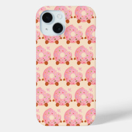 カラフルなデコレーションの楽しいドーナツ iPhone 15ケース