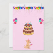 カラフルなデザインのカスタム誕生日招待状 招待状 (裏面)