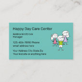 カラフルなデザインの児童保育園 名刺 (正面)