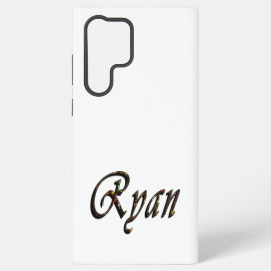 カラフルなデザインのRyan名 Samsung Galaxyケース (裏面)