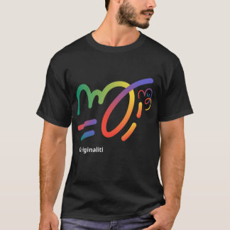 カラフルなデザイン、マルチカラー Tシャツ