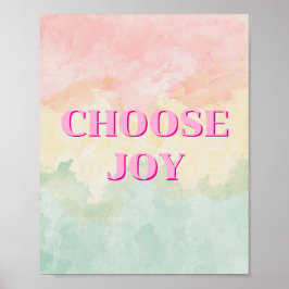 カラフルなデザイン、Choose Joyポスター ポスター