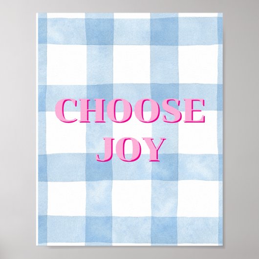 カラフルなデザイン、Choose Joy ポスター (正面)