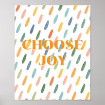 カラフルなデザイン、Choose Joy ポスター