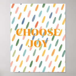 カラフルなデザイン、Choose Joy ポスター