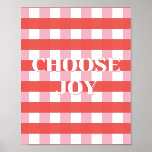 カラフルなデザイン、Choose Joy ポスター (正面)