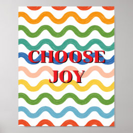 カラフルなデザイン、Choose Joy ポスター