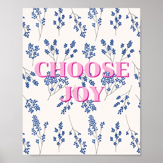 カラフルなデザイン、Choose Joy ポスター (正面)