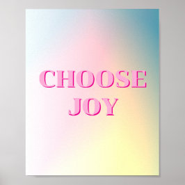 カラフルなデザイン、Choose Joy ポスター
