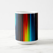 カラフルなデータグリッチアート コーヒーマグカップ (中央)