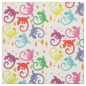 カラフルなトカゲ ファブリック (見本)