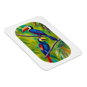 カラフルなトカン鳥のアート マグネット (右側)