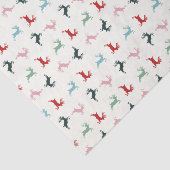 カラフルなトナカイのクリスマス 薄葉紙 (詳細)