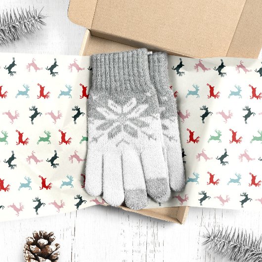 カラフルなトナカイのクリスマス 薄葉紙