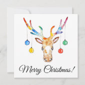 カラフルなトナカイ シーズンカード (正面)