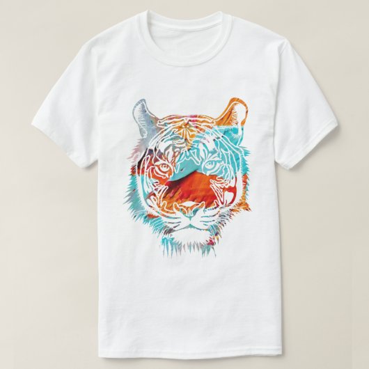 カラフルなトラ Tシャツ (デザイン正面)