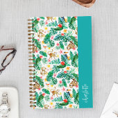 カラフルなトロピカルジャングルの動物たち オーダーメイド ノートブック