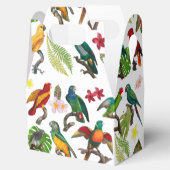 カラフルなトロピカルパラダイスの鳥、葉、花 フェイバーボックス (オープン)