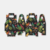 カラフルなトロピカルパラダイスの鳥、葉、花 フェイバーボックス (折り畳みなし)