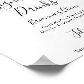 カラフルなトロピカルフラワーのシグネチャードリンク看板 ポスター (角)