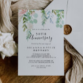 カラフルなトロピカルフラワーの50周年結婚記念日 招待状