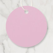 カラフルなトロピカルフラワーディスコボールネオンライト フェイバータグ (裏面)
