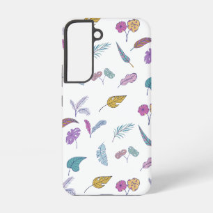 カラフルなトロピカルリーフフォンケース SAMSUNG GALAXY S22ケース