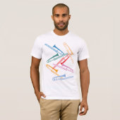 カラフルなトロンボーン Tシャツ (正面フル)