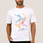 カラフルなトロンボーン Tシャツ<br><div class="desc">シルエットのカラフルなトロンボーン</div>