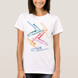 カラフルなトロンボーン Tシャツ
