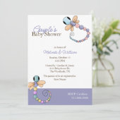 カラフルなトンボのベビーシャワー招待状 招待状 (スタンド正面)