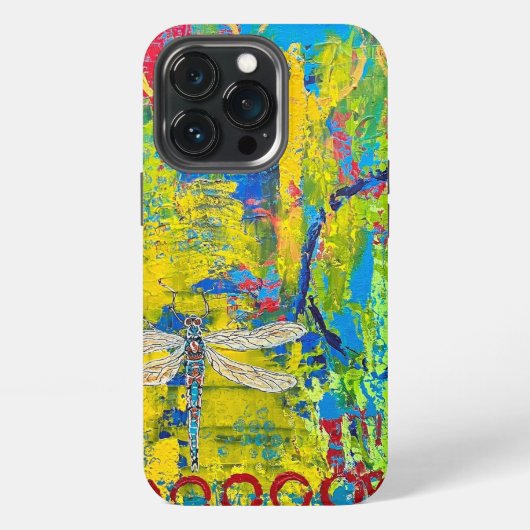カラフルなトンボのiPhone / iPadケース iPhoneケース (裏面)