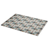 カラフルなトンボ柄 カッティングボード (角)