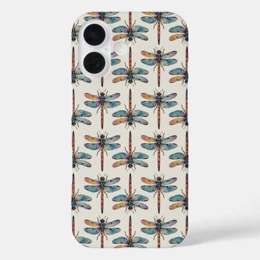 カラフルなトンボ柄 Case-Mate iPhoneケース (裏面)
