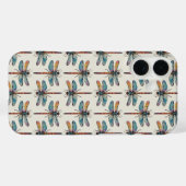 カラフルなトンボ柄 Case-Mate iPhoneケース (裏面 (横))