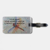 カラフルなトンボ ラゲッジタグ (裏面横)