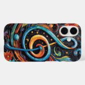 カラフルなト音記号のカバー Case-Mate iPhoneケース (裏面 (横))