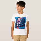カラフルなドクロの絵 Tシャツ (正面フル)