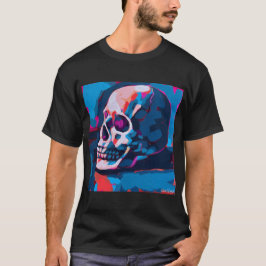 カラフルなドクロの絵 Tシャツ