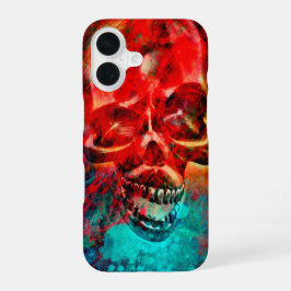 カラフルなドクロ iPhone 16ケース
