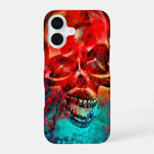 カラフルなドクロ iPhone 16ケース