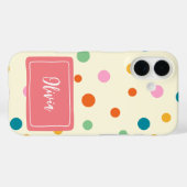カラフルなドットが可愛い オリジナル スマホケース Case-Mate iPhoneケース (裏面 (横))