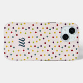 カラフルなドット柄モノグラム Case-Mate iPhoneケース (裏面 (横))